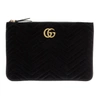 GUCCI GUCCI BLACK VELVET GG MARMONT 2.0 POUCH