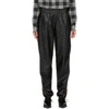 STELLA MCCARTNEY BLACK FAUX-LEATHER LOUNGE trousers