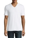 Neiman Marcus Men's 3-pack Cotton Stretch T-shirts In White