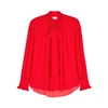 REJINA PYO LYNN RED CHIFFON BLOUSE