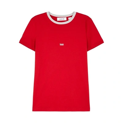 Helmut Lang Taxi Short-sleeve Graphic Tee In Red Silver Grey
