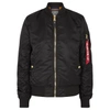 ALPHA INDUSTRIES MA1-VF BLACK SHELL BOMBER JACKET