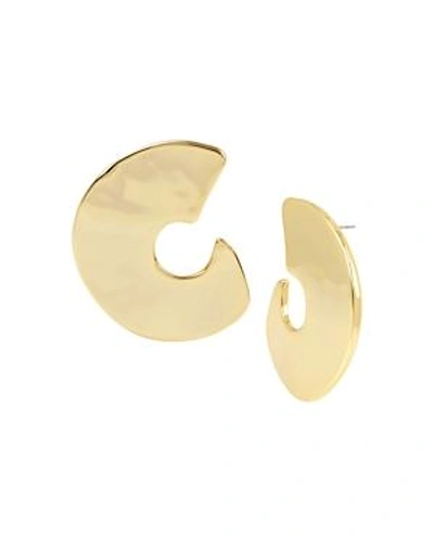 Robert Lee Morris Soho Abstract Crescent Drop Earrings In Gold