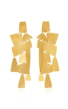 ANNIE COSTELLO BROWN MIKA XL 18K GOLD-PLATED EARRINGS,E1128-GPK
