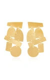 ANNIE COSTELLO BROWN PARADISO 18K GOLD-PLATED EARRINGS,E1071-GPK