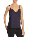 LUCY PARIS LACE-TRIM CAMISOLE,BL-T3964