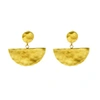 YVONNE HENDERSON JEWELLERY Gold Half Moon Drop Earrings