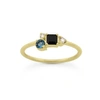 MONARC JEWELLERY Midnight Cluster Ring Gold Vermeil