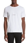 SAINT LAURENT GAUCHE LOGO T-SHIRT,464572YB2DQ