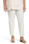 Eileen Fisher Crepe Ankle Pants In Bone