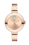 MOVADO 'BOLD' CRYSTAL ACCENT BANGLE WATCH, 34MM,3600202