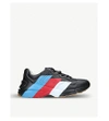 GUCCI MENS RHYTON LEATHER TRAINERS