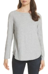 EILEEN FISHER LONG SLEEVE ORGANIC COTTON TEE,R8SOQ-T4577M