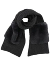 WOOLRICH SCARF WITH FUR POCKETS,10636368