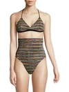 MISSONI Striped 3-Piece Bikini Top, Bottom & Bag Set