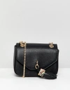 DUNE EVENING BAG WITH TASSEL DETAIL AND CHAIN STRAP - BLACK,SASSY