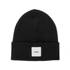 Oamc Black Fine-knit Wool Beanie In Black