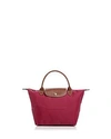 Longchamp 'small Le Pliage' Top Handle Tote - Purple In Dahlia/gold