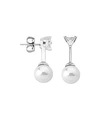Majorica Sterling Silver Imitation Pearl Drop Earrings In White