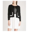 CLAUDIE PIERLOT FRILLED-TRIM WOOL-BLEND CARDIGAN