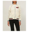 GUCCI LOGO-EMBROIDERED LACE BOMBER JACKET