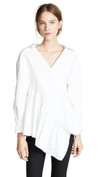 ADEAM Twisted Wrap Shirt