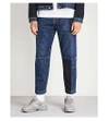 MCQ BY ALEXANDER MCQUEEN PATCHWORK REGULAR-FIT CROPPED JEANS