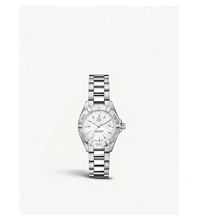 Tag Heuer Mens Silver Wbd1411. Ba0741 Aquaracer Mother-of-pearl And Steel Watch