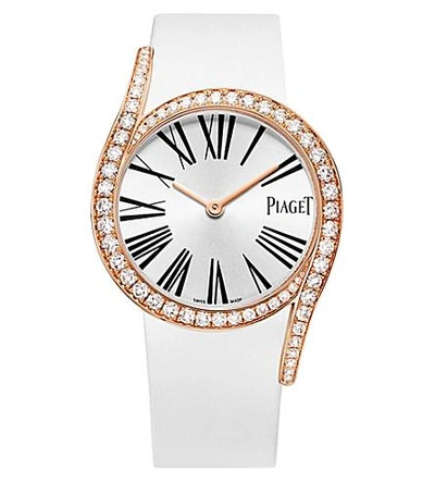Piaget G0a39167 Limelight Gala 18ct Pink-gold, Diamond And Satin Watch