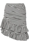 MAGGIE MARILYN SEE YOU AT COCO'S RUFFLED GINGHAM COTTON MINI SKIRT