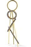 GAELLE KHOURI ARCHE 18-KARAT GOLD DIAMOND EARRING