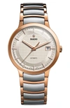 RADO CENTRIX LOGO EMBOSSED AUTOMATIC BRACELET WATCH, 38MM,R30953123