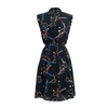 TOMCSANYI Ivanovic Racket Print Mock Neck Dress