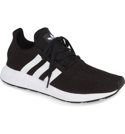 Adidas Originals Swift Run Sneaker In Black/ White