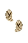 JW ANDERSON JW ANDERSON METALLIC KNOT EARRINGS IN METALLIC GOLD