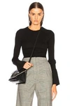 Proenza Schouler Ribbed Silk-blend Sweater In Black