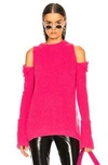 TRE TRE BY NATALIE RATABESI ZIP OFF SWEATER IN PINK