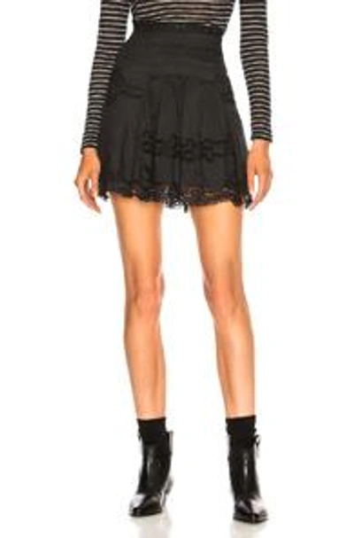 Isabel Marant Black Ramie Marion Miniskirt