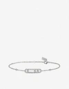 MESSIKA MESSIKA WOMENS WHITE BABY MOVE 18CT WHITE-GOLD AND PAVE DIAMOND BRACELET,10025079