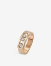 MESSIKA MOVE NOA 18CT PINK-GOLD AND DIAMOND RING,5258-10251-6262P