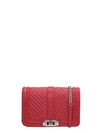 Rebecca Minkoff 'chevron Quilted Love' Crossbody Bag - Red In Red