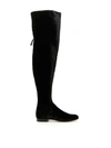 ALBERTA FERRETTI VELVET KNEE-HIGH BOOTS,10634682