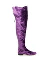 ALBERTA FERRETTI VELVET KNEE-HIGH BOOTS,10634684