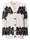 VALENTINO FLORAL LACE CARDIGAN,10636598
