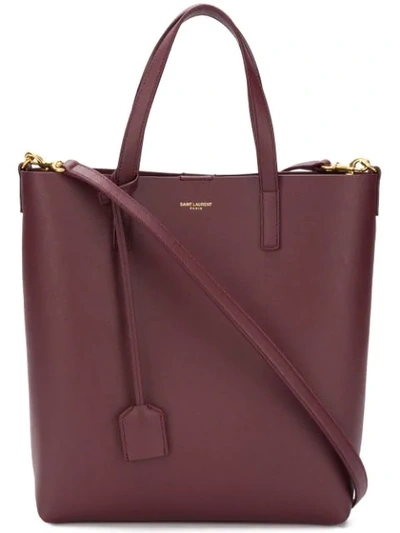 Saint Laurent Burgundy Toy North/south Shopping Tote
