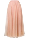 RED VALENTINO RED VALENTINO TULLE PLEATED DRESS - PINK