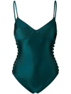 Zimmermann Melody Bullet Bra One Piece Swimsuit In Green