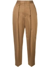 ASTRAET pleated front tapered trousers