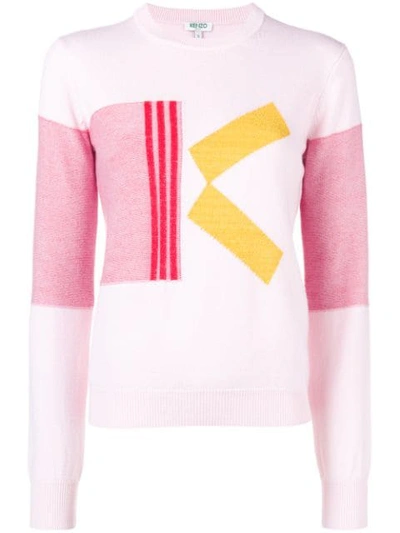 Kenzo K Knit Jumper In Pink