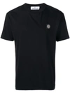 Stone Island Logo Patch T-shirt In Blue